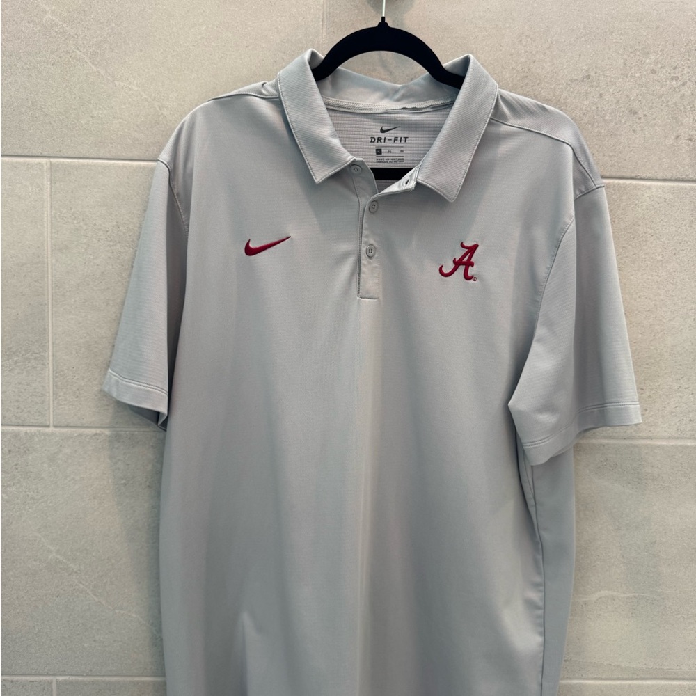 Nike Alabama Crimson Tide Bama Gray Polo